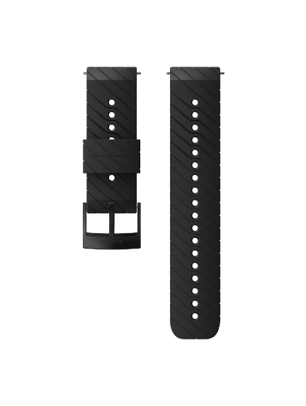 SUUNTO 24mm SILICONE BLACK/STEEL apyrankė